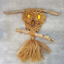 Vintage macrame owl for sale  Windham