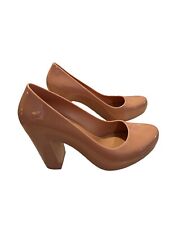 Sapatos femininos Zaxy Pumps blush rosa salto bloco geléia tamanho 6 EUA comprar usado  Enviando para Brazil