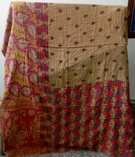 Conjunto de colcha de retalhos Kantha colcha cobertor tamanho único lance comprar usado  Enviando para Brazil
