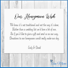 50 POEMA DE CASAMENTO LUA DE MEL PERSONALIZADO / CARTÕES DE POEMA DE PRESENTE / CARTÃO DE NOIVA DESEJO MP8 comprar usado  Enviando para Brazil