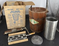 Freezer de sorvete White Mountain 4 quartos manual manivela modelo 64304 e caixa vintage comprar usado  Enviando para Brazil