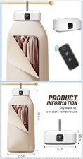 Secadora De Ropa Portátil Plegable, Gran Capacidad, Color Blanco Cálido NOVO EUA., usado comprar usado  Enviando para Brazil