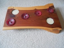 Rustic hardwood tealights for sale  HIGH WYCOMBE