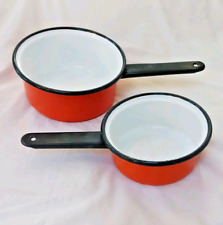 Vintage orange enamel for sale  PONTEFRACT