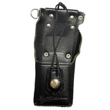 Suporte de cinto rádio portátil Motorola couro preto pacote vintage 2 vias fecho de pressão comprar usado  Enviando para Brazil
