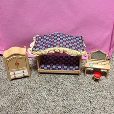 Lote de quarto vintage para casa de bonecas Tomy espelho cama guarda-roupa banquinho diário cabide comprar usado  Enviando para Brazil