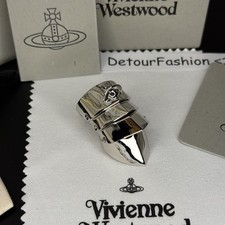 Usado, Anel Vivienne Westwood Nana 3D 925 prata metal armadura tamanho 6-8 novo na caixa comprar usado  Enviando para Brazil