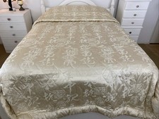 Colcha queen vintage creme cetim jacquard acolchoada grande padrão chinês comprar usado  Enviando para Brazil