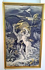 Ancien tableau tisse d'occasion  Fournols