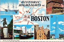 Postcard map massachusetts for sale  Buffalo Grove