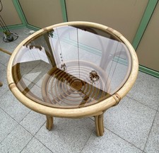 Tisch glasplatte rattan gebraucht kaufen  Crimmitschau