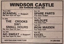 Usado, IRON MAIDEN - GIG ADVERT - WINDSOR CASTLE - 3/07/1979 comprar usado  Enviando para Brazil