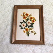 Vtg crewel floral for sale  Loogootee