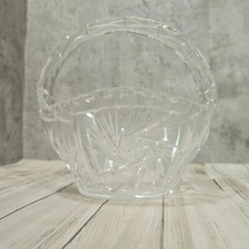 Cut glass basket for sale  ROYSTON