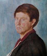 GARTH LEGGE (AUSTRALIANO CONTEMPORÂNEO) EXCELENTE RETRATO DE TÊMPERA AUTORRETRATO 1967 comprar usado  Enviando para Brazil
