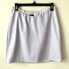 Mini-saia crocodilo couro sintético guarda-roupa nu roxo lavanda GG comprar usado  Enviando para Brazil