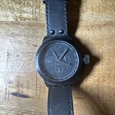 RARO TW Steel Canteen TW 843 relógio de quartzo masculino 45mm preto sobre pulseira de couro preto comprar usado  Enviando para Brazil