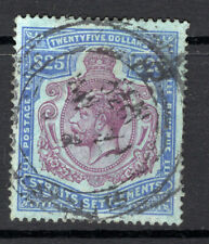 Malásia 1921 sg 240b $25 roxo e azul / usado tipo chave gato £200 selo raro, usado comprar usado  Enviando para Brazil