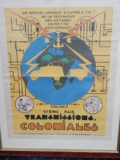 Affiche ancienne transmissions d'occasion  La Flotte