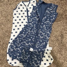 Saco de dormir para bebê 12-18 meses cobertor vestível 100% algodão 2 vias zíper conjunto de 2 comprar usado  Enviando para Brazil