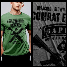Camiseta de combate militar Sapper Combat Engineer Breacher camiseta guerreira tática comprar usado  Enviando para Brazil