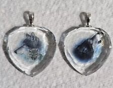 Wolf crystal heart for sale  MILTON KEYNES