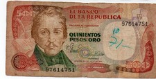 Colombie billets banque d'occasion  Bures-sur-Yvette