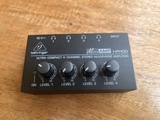 Behringer MicroAmp HA400 4 canais amplificador de fone de ouvido estéreo sem fonte de alimentação - TESTADO comprar usado  Enviando para Brazil