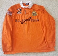 Camisa polo de rugby Ralph Lauren 2008 Copa de Inverno Grã-Bretanha laranja L/S  comprar usado  Enviando para Brazil