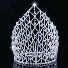 Tiara coroa adulto 21 cm de altura grande rainha cristal casamento rainha princesa formatura comprar usado  Enviando para Brazil
