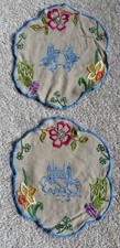 Vtg embroidered doilies for sale  BARTON-UPON-HUMBER