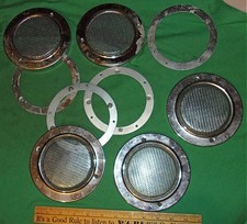 (5) Grelhas de alto-falante vintage redondas cromadas com MTG. anéis bons/ferrujados para casa automática comprar usado  Enviando para Brazil