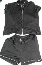 Usado, Conjunto de pijama Cariloha preto manga curta camisa e shorts bambu roupa de dormir tamanho 2XL comprar usado  Enviando para Brazil