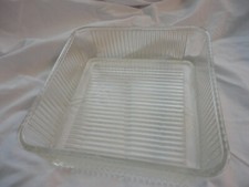 Geladeira Federal Glass prato recipiente grande vintage 8,5" quadrado comprar usado  Enviando para Brazil