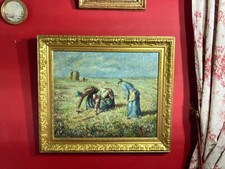 Antique oil canvas d'occasion  Expédié en Belgium