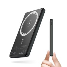 Używany, Powerbank NOHON 5000 mAh czarny, magnetyczny, bezprzewodowy, USB-C, szybkie ładowanie na sprzedaż  PL
