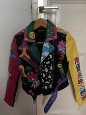 Lederjacke grafitti motorrad gebraucht kaufen  Berlin