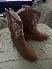 Ladies brown embroidered for sale  CLEVEDON