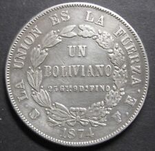 Bolivie boliviano 1874 usato  Spedire a Italy