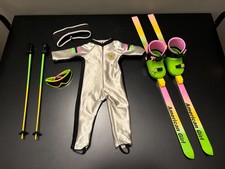 Conjunto de esqui American Girl Downhill Racer roupa prata - 1 luva faltando comprar usado  Enviando para Brazil