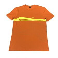 Hugo Boss Masculina Regular Fit gola redonda Manga Curta logotipo T-shirt em laranja comprar usado  Enviando para Brazil