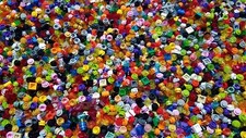 Lote misto LEGO 500 peças quadradas e redondas 1x1 bolsa de mão comprar usado  Enviando para Brazil