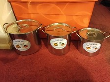 3 stock pots lid for sale  Indianapolis