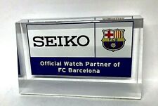 Plot de présentoir publicitaire or watch SEIKO  FC Barcelona GMT WORLD TIME  comprar usado  Enviando para Brazil