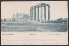 CARTÃO POSTAL 1904 TEMPLO DE ZEUS OLÍMPICO, ATENAS, GRÉCIA comprar usado  Enviando para Brazil
