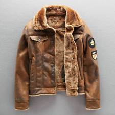 Jaqueta masculina outono inverno piloto da Força Aérea plus roupa de couro ecológico veludo  comprar usado  Enviando para Brazil