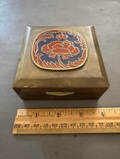 Brass enamel peony for sale  Riverside