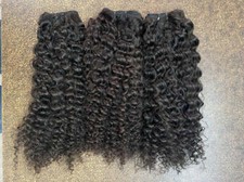 3 Pacotes Templo Cru Não Processado Natural Encaracolado Cabelo a Granel Natural Preto Frete Grátis comprar usado  Enviando para Brazil