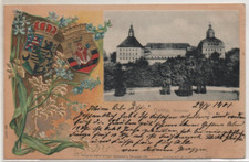 Cartolina litho castello usato  Spedire a Italy