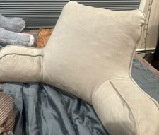 Encosto travesseiro cama almofada apoio leitura encosto braços cadeira espreguiçadeira cinza comprar usado  Enviando para Brazil
